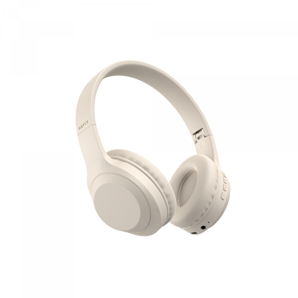 HAVIT Small Form Factor Bluetooth Wireless Headphone - H628BT (Beige) - Express Mart Kenya