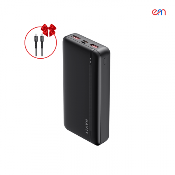 HAVIT 20,000mAH QC 3.0 22.5W Fast Charging P/Bank | FREE C TO C Charging Cable - Express Mart Kenya
