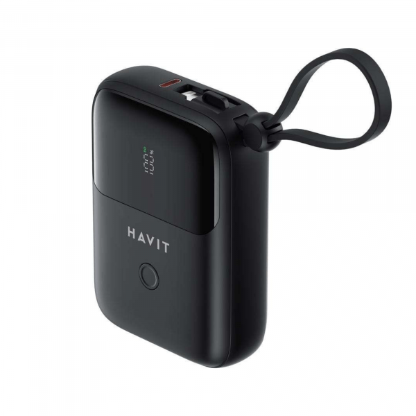 HAVIT 10000mAh 20W Charging with in-built Cables -PB5215 - Express Mart Kenya