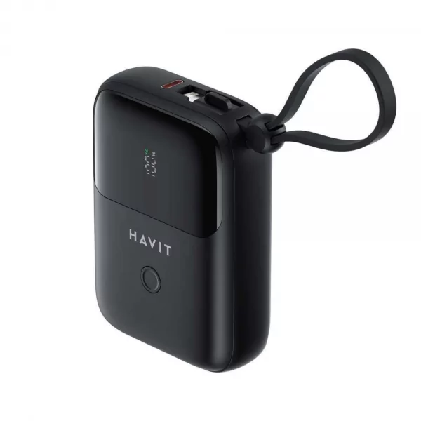 HAVIT 10000mAh 20W Charging with in-built Cables -PB5215 - Express Mart Kenya