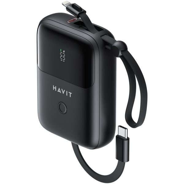 HAVIT 10000mAh 20W Charging with in-built Cables -PB5215 - Express Mart Kenya
