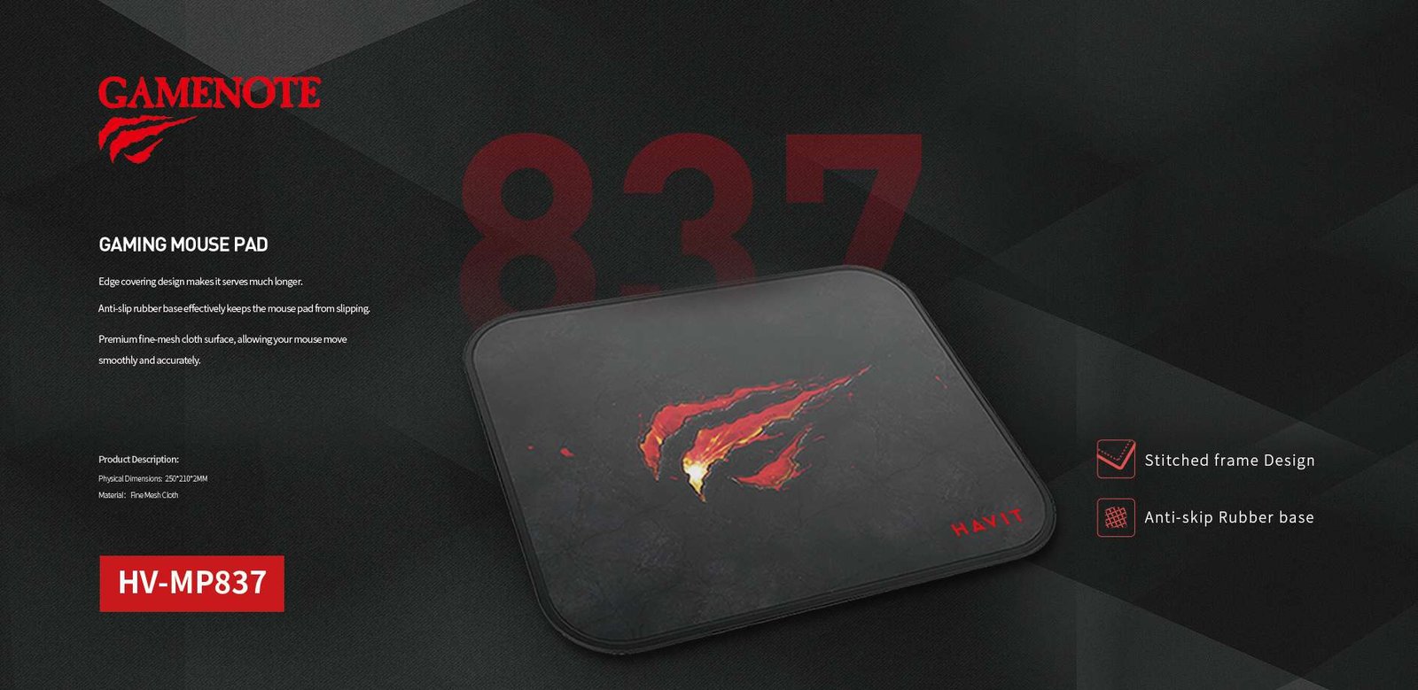 HAVIT FlexEdge Mouse Mat HVMP837 - Express Mart Kenya