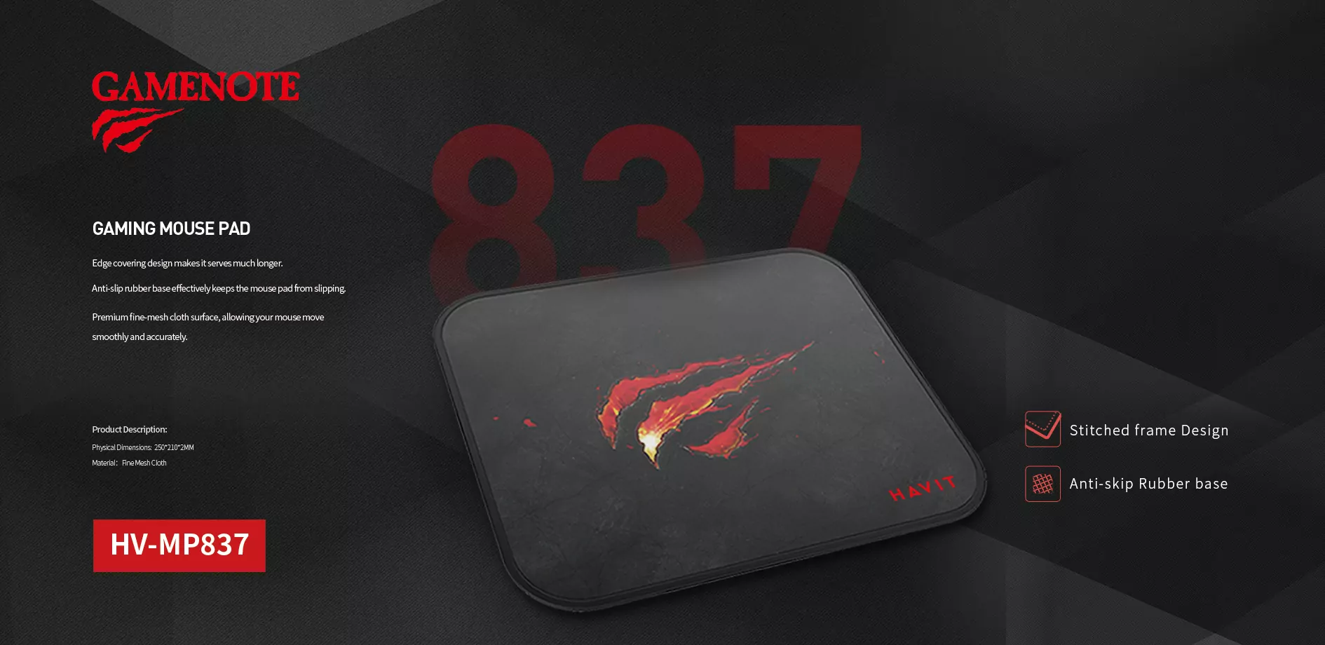 HAVIT FlexEdge Mouse Mat HVMP837 - Express Mart Kenya